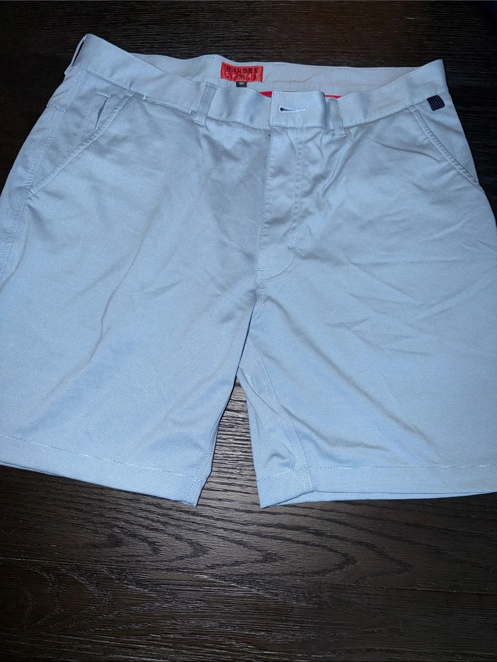 Halsey Sport Men's   Chino Shorts - Light blue pin stripes